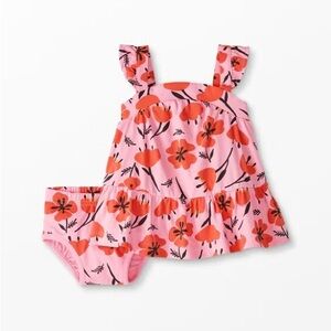 Hanna Andersson Pink Floral Baby Outfit